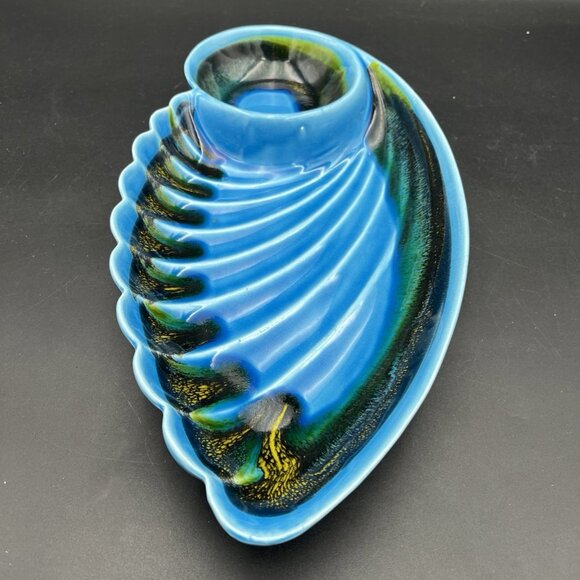 Nasco Santa Anita Ware Sierra Chip n' Dip Bowl Blue Vintage California USA R-134 - Picture 5 of 16